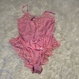 Dolls kill Sugar Thrillz pink lace romper